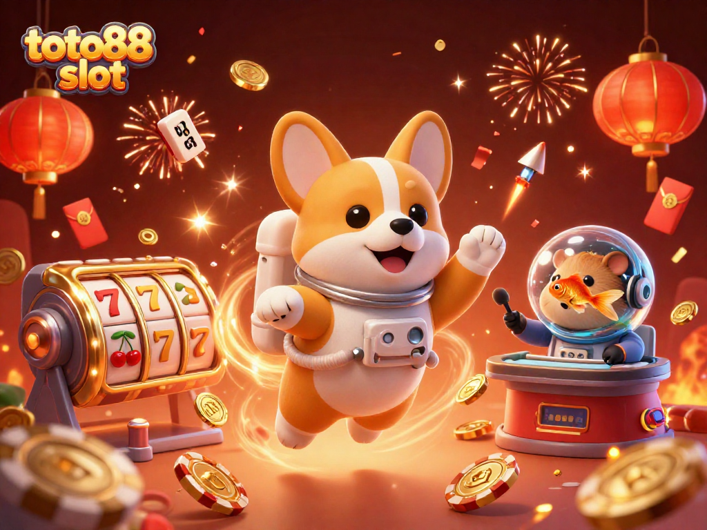 Experience the thrill of toto88 slot in this vibrant, dynamic casino scene featuring exciting game elements.