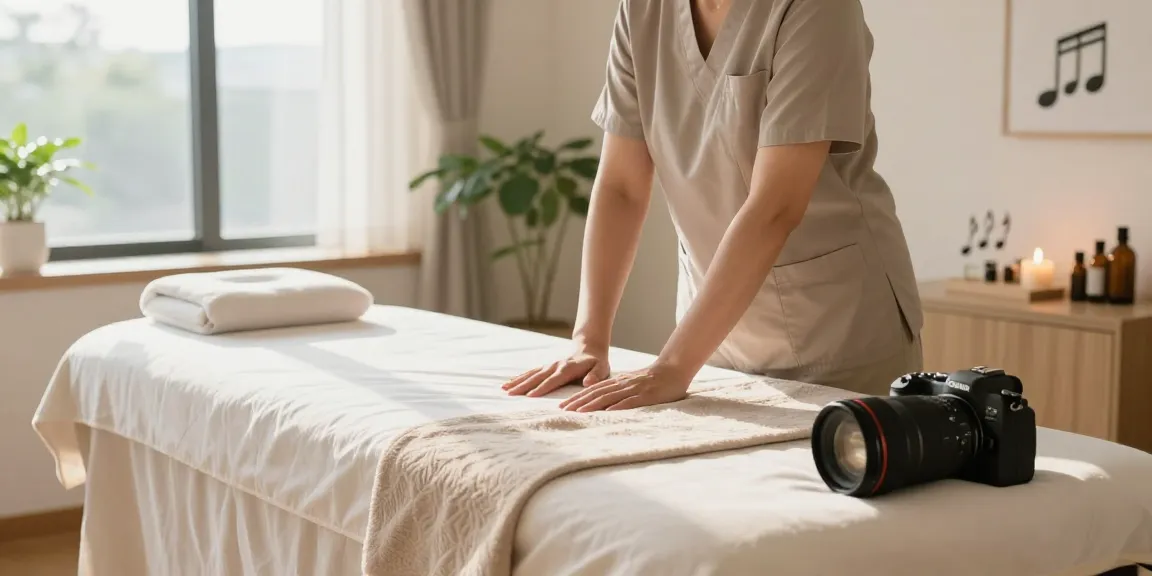 Relaxing 서울출장안마 therapy room with soothing ambiance and essential oils.