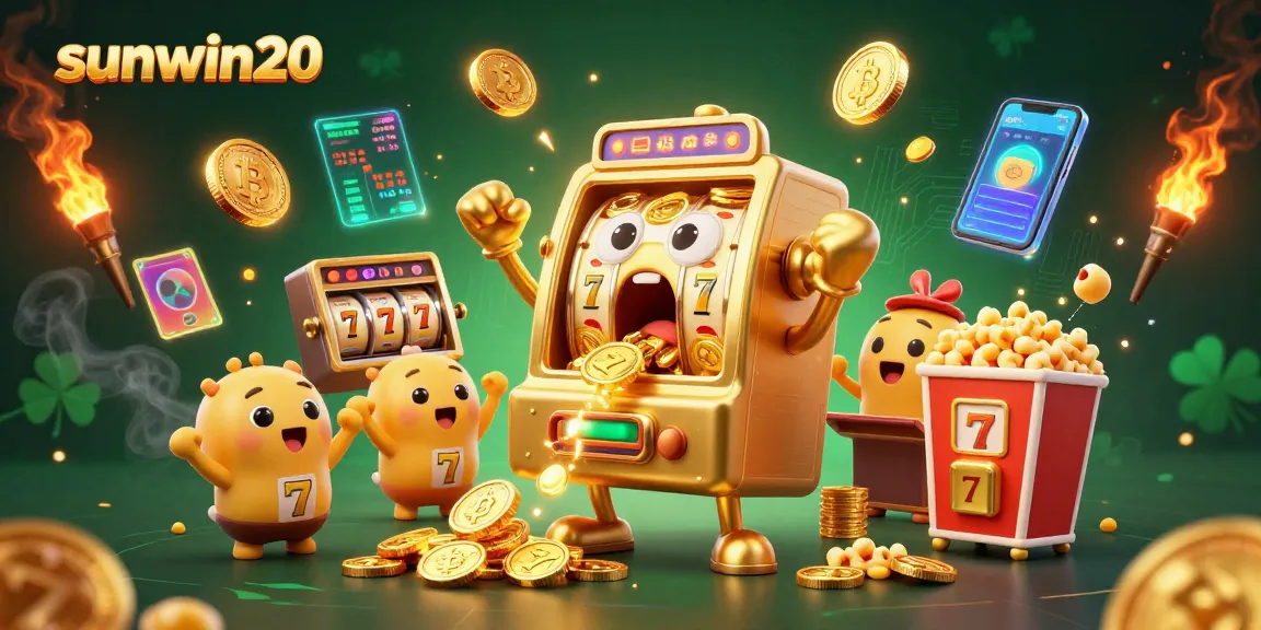 Win big at sunwin20 as slot machines cheer over jackpots with vibrant crypto elements!