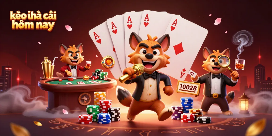 Experience kèo nhà cái hôm nay with hyena characters at a lively casino club, showcasing vibrant gambling elements.