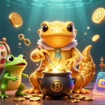 Sloturi captivante la top casino online - ilustrare cu salamandra alchimist și monede