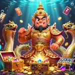 Spin the reels of sunwin with a vibrant scene showcasing fortune and treasure filled with dynamic gaming elements.